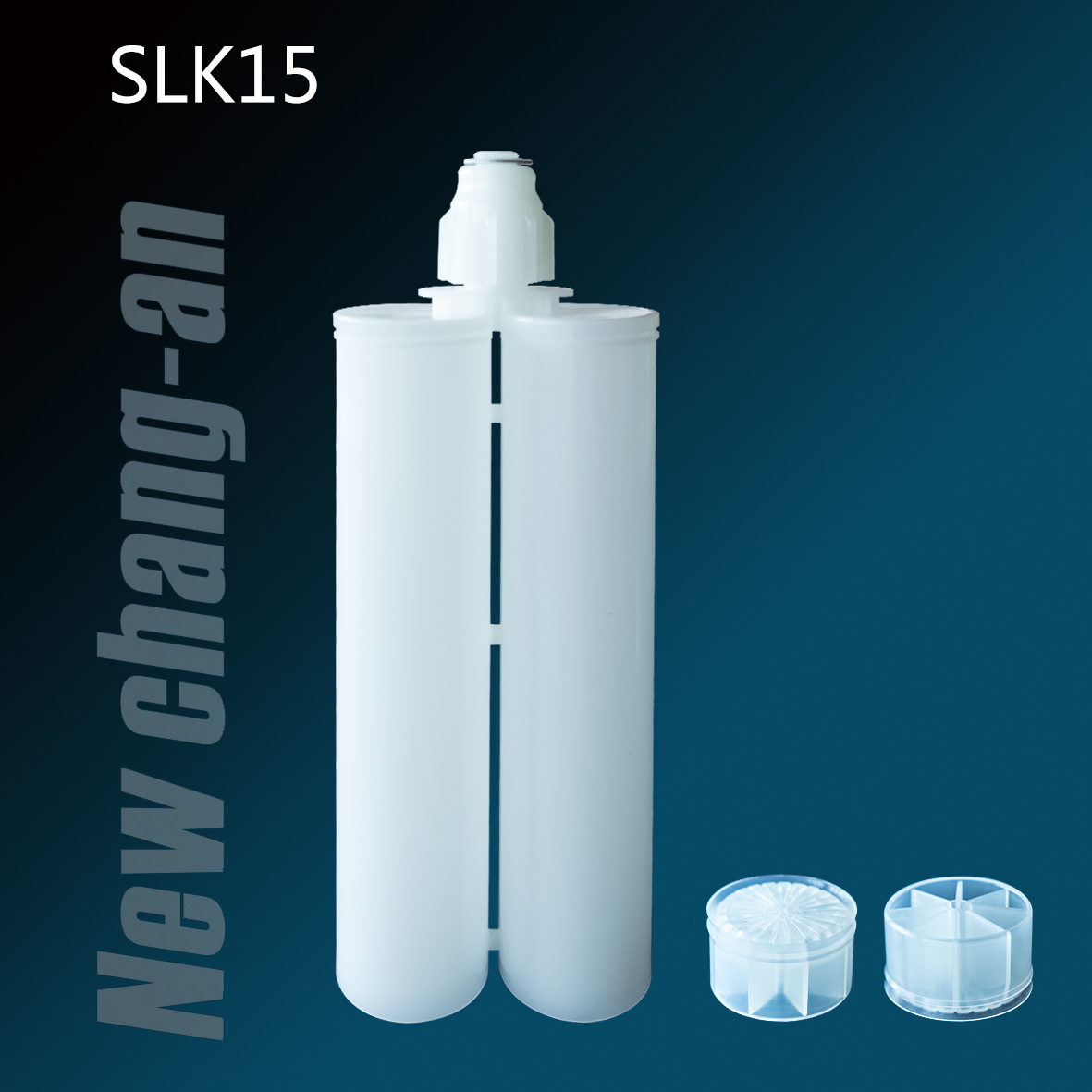 200 ml: cartucho doble de dos componentes de 200 ml para adhesivo PUR SLK15