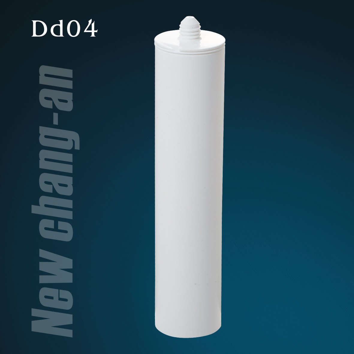 Cartucho de plástico HDPE vacío de 300 ml para sellador de silicona Dd04